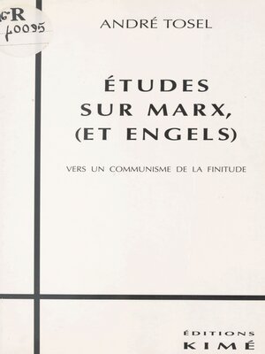 cover image of Études sur Marx et Engels